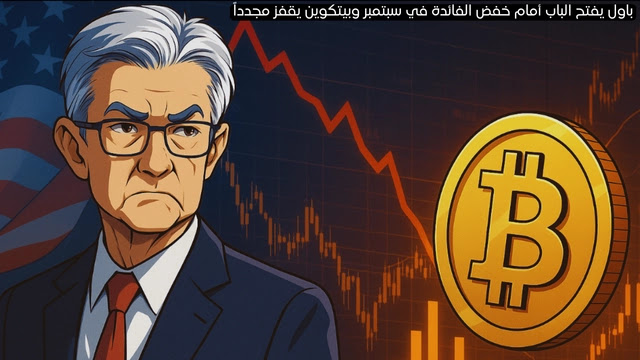 باول يفتح الباب أمام خفض الفائدة في سبتمبر وبيتكوين يقفز مجدداً