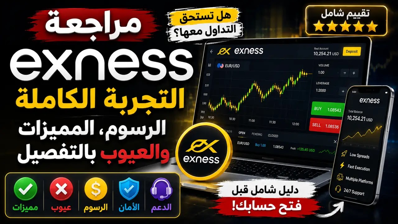 مراجعة Exness 2026: التجربة الكاملة، الرسوم، والمميزات والعيوب بالتفصيل